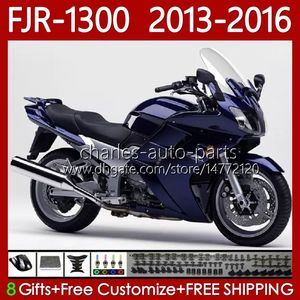 Fairings de OEM para Yamaha FJR 1300 A CC FJR1300A FJR-1300 2013 2014 2015 2016 Negócios Azul Escuro 112No.88 FJR-1300A 2001-2016 Anos FJR1300 13 14 15 16 Moto Body Kit