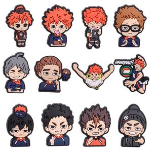 MOQ 20st PVC Cartoon Japan Anime Character Boy Shoe Charms Shoe Parts Accessories Decoraiton Buckle For Bands Armband