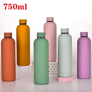 750ml Insulated Cup Double-layer Stainless Steel Vacuum Flask Thermos Water Bottle Large-capacity Outdoor Sports Tumbler sxa6