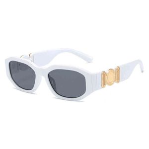 Медуза маленькая дизайнерская коробка Солнцезащитные очки Trend Metal Polygon Очки Персонализированные уличные выстрел