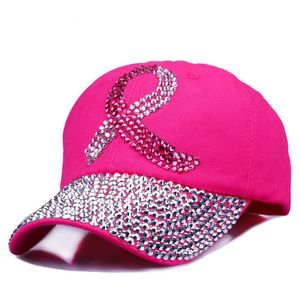 Kogelcaps gekleurde lint vrouwen bezaaid kristallen strass pailletten honkbal dop roze swag mode bling casual hoed vrouwelijke buitenhoeden