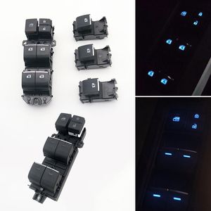 LED Ice Blue Backlight Power Window Button Switch For Toyota RAV4 RAV 4 CHR 2019 2020 2021 Left Driver