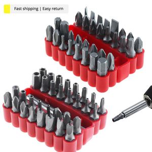 33 teile/los Schraubendreher Bit Set Hand Tool Kit mit Sechskant Torx Hex Pozidriv Schlitz Phillips Spezielle Schraubendreher Bohrer Bits 220428