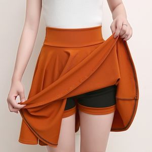 女の子の女性女性のプリーツスカート夏のファッションスクール韓国スタイルレッドブラックミニ美的プリーツハイウエストグリルブルーW220426のための短いスカート