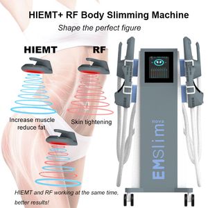 RF EMSLIM HIEMTボディスリミングマシンEMS電磁刺激を使用した4つのハンドル筋肉脂肪燃焼美容装置を増やす