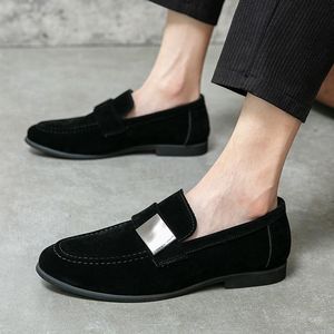 Nova chegada British Men de camurça preta Monk Strap Oxford Sapatos Moccasins Casamento Prom Partemo Partido Zapatos Hombre