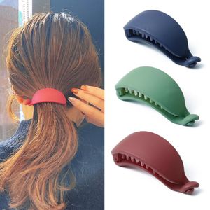 Fermagli per capelli semplici color caramella Clip a banana Accessori da donna Moda Mollette per coda di cavallo Artigli per capelli Forcine regali