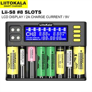 LiitoKala Lii S8 Lii S6 Lii Lii M4 Smart Universal LCD Charger for V Li ion V NiMH V Li FePO4 V IMR Battery etc US Plug