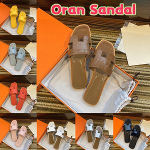 Womens  Sandals venda por atacado-Sandálias Oran de qualidade chinelos femininos chinelos de couro genuíno femininos de crocodilo deslizamento sandália de sapatilha de luxo