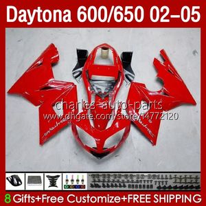 Kit de carroçaria para Daytona 600 650 CC Daytona650 02-05 Cowling 104HC.23 Brilhante Silvery Daytona600 2002 2003 2005 Bodys Daytona 600 02 04 05 Feedings