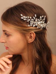 Cabeças de cabeceiras de cabeças de cabeça nupcial Rhinestone Brides Hair Combs Acessórios de baile de festas Jóias de casamento Tiaras para peças de cabeça femininas