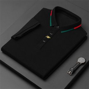 marca di fascia alta Paul T-shirt a maniche corte Uomini per api polo apolatura 100% in cotone batton lavoro business ricamo estivo coreano abbigliamento maschile 220402