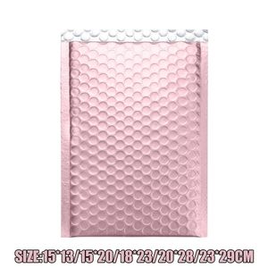 20pcs 5sizes de papel lopes bolsas de bolha rosa ouro acolchoado à prova d'água Mailer Mail Mail Packaging Bag Y200709