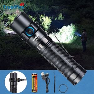 Wholesale trustfire led flashlight torch resale online - TrustFire MC3 EDC LED Flashlight Lumens Magnetic USB Rechargeable CREE XHP50 Torch Lamp Come With mah Battery