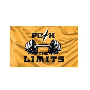Push The Limits 3x5ft Flags Banners 100%Polyester Digital Printing For Indoor Outdoor High Quality Advertising Promotion with Brass Grommets