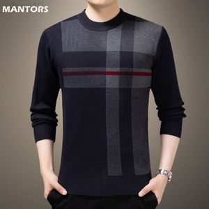 Jesień zima mężczyzn swetra dzianiny swetry biznesowe Sweter ciepłe mężczyzn skoczek szczupły dopasowanie swobodny sweter męski odzież L220801