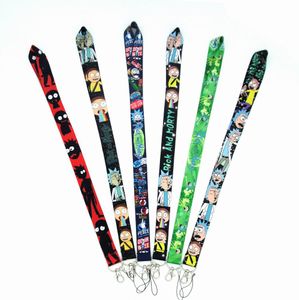 Cell Phone Straps & Charms Wholesale 20pcs Cartoon Lanyard Neck Strap Clip Black Stripe for Car Key ID Card Mobile Phone Badge Holder #32