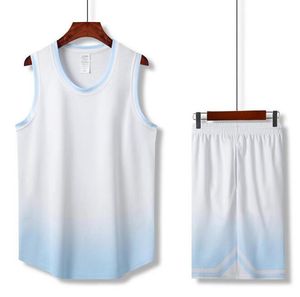 Nieuwe paarse gestikte basketbaltruien Uniformen Kinderkleding Sets Korte mouw Men Sport Custom Shirt Training Suit