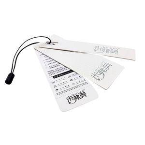 Fabrieksprijs Aangepaste luxe witte kartonnen papier Hang Tag Carton Swing Tag-kledingstuk