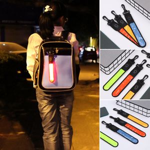 Вечеринка с рюкзаком рефлексивная полоса велосипедная пешеходная сумка светодиодная отражатель отражает бирку сумки для ночной безопасности ходьба.