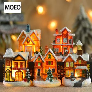 Hot Selling Crafts Led Lighting Angel Small House Glowing Wooden House Ornaments Christmas Decorations Christmas Toy