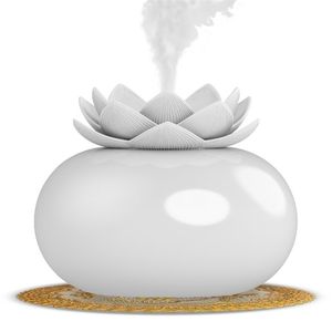 200 ml Simple Ceramic Ultra Aroma Humidifier Air Diffuser Simplicity Lotus Purifier Atomizer Essential Oil Diffuser Y200416