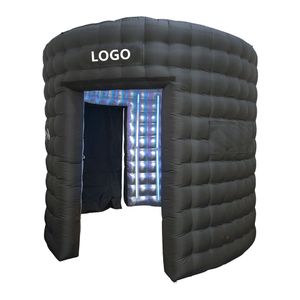 Cabina fotografica gonfiabile Tenda ad aria 360 Photobooth portatile con luci LED RGB per attività di festa