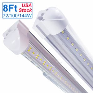 15000LM 10000 LUMEN SUPER Bright V-Shape LED LED Fluorescente LED 8FT TA T8 Lampada 110 V 220 V LED LED 240 cm Żarówka Żarówka Oświetlenie wewnętrzne Wymień Łączne światła