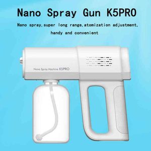 K5PRO 380MLワイヤレスナノブルーライト蒸気スプレー消毒スプレーガンUSB充電ドロップシッピング220507