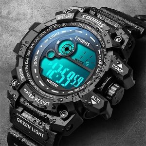 Cool Luminous Men Sport Watch Cinturino in silicone di fascia alta Orologio da polso militare Led Calendario Orologio digitale impermeabile reloj de hombre 220530