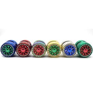 GR22619 Tobaksrökning Herb Grinders 4 Lager Zink Alloy Material 100% Metall Dia 63mm Multi Colors