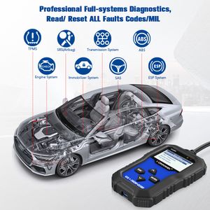 Novo Konnwei KW350 OBD2 Car Scanner Código Profissional Scanner OBD2 Auto Ferramenta de Diagnóstico para Audi / Seat / Skoda / VW Golf OBD2 Rápido Rápido