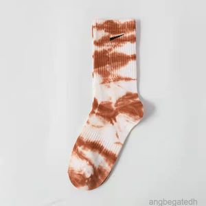 2022 NYA TIE TIE DYE SOCKS Women's Long Tube Sports Trend Ins Men's Socks Pure Cotton Par Middle Tube Hook 11b