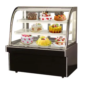 Mini Desktop Pastry Freezer Torta Frigo Fridge Bakery Glass Cake Showcase Portable