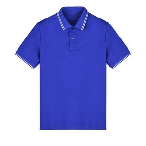 T-shirt da uomo 22SS18 Polo con risvolto in cotone di fascia alta Estate Nuova T-shirt a mezza manica semplice traspirante ad asciugatura rapida