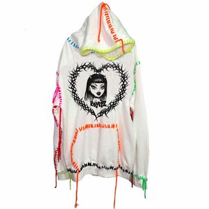 Kadın Hoodies Sweatshirts Çift Kıyafet Anime Hoodie Kawaii Grunge Punk Gotik Harajuku Moda Üstleri Giyim Estetik 230206