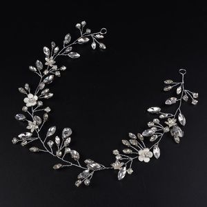 Headpieces Rhinestone Flower Bridal pannband för kvinnor handgjorda bröllop hårtillbehör smycken parti prom huvudstycket tiara prydnadsheadpie