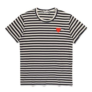 Zagraj w mężem shirt designer Red Heart CDG koszula swobodne kobiety koszule Quanlity Commes des tshirts bawełniany haft krótki rękawa letnia koszulka 566