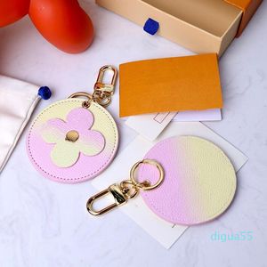 Designer Fashion KeyChain Letter Printing Round Basketball Key Chain Unisex Pu Leather Alfabet Mönster Bilnycklar Ringhäng