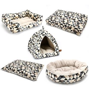 Cama cama sofá pet cama tapetes para pequenos médios grandes cães gatos gatinho casa para gato cachorrinho camas de cachorro esteira Banco de estimação canil pet produtos y200330