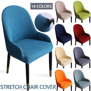 Couvriers de chaise Polar Fleece High Cover Stretch Washable Dining Chairs Scecover Office Christmas Home 14 Couleur