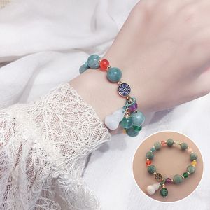 Designer Vintage Bracelet Natural Chalcedony Bead Chain Ladies Classic Bracelet Fashion Simple HighQuality Jewelry Accessories Wholesale With Box