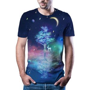 Herren-T-Shirts, Herrenmarke, lässiges Tier-3D-Druck-T-Shirt, natürliche lustige Kleidung, Sommer, asiatische Größe, Herren