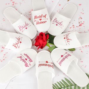 Wedding Party Gifts Personalized brides Bridesmaid slippers bridal shower party gift