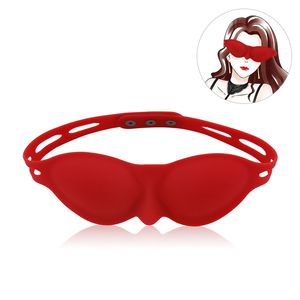 Venda de silicone Soft Eye Patch Masquerade Role Play Máscara de olho erótica Flirt Slave Restraints Brinquedos sexuais para casais BDSM Bondage 220622