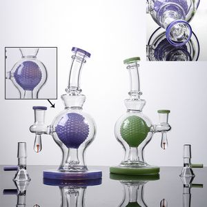 Em estoque, ganchos exclusivos com chuveiro de bola PERC Percolator Recycler Dab Rig Rig Cera Plataformas de fumantes XL-1972