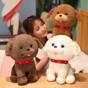 CM Kawaii Soft Teddy Dog przytula się do wysokiej jakości symulacji lalki Piękna poduszka wypełniona dla dziewczyny Walentynki J220704