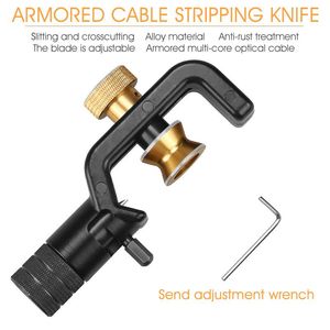 Fiber Optic Equipment ACS-2 Armored Wire Stripper 4-10mm & 8-28mm Optical Cable Slitter Stripping Tool Jacket Sheath CutterFiber