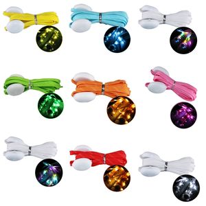 LED Light Up Shoe Laces Party Favors Nylon Shoelaces with Flashing Shoe Laces Hip Hop Dancing Cycling Skating