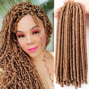 Tranças de crochê sintéticas Locs macios Dreadloc Hair 14 polegadas 70g/pacote de piano Braiding Hair Extension Afro Hairstyles Locs Soft Locs grossos LS07